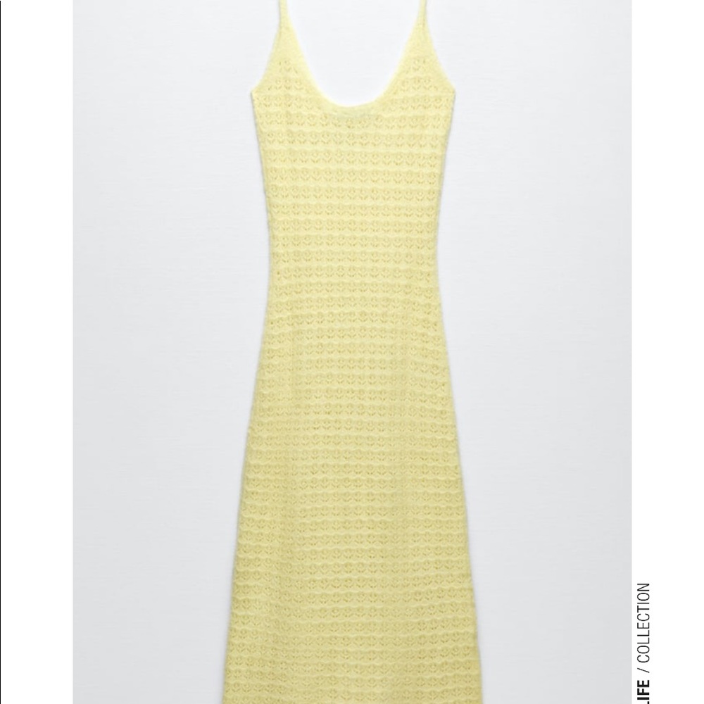Zara Pointelle Midi Dress